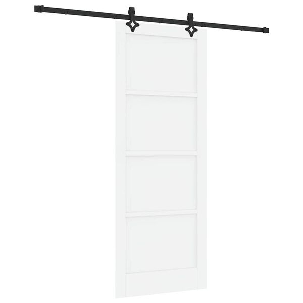vidaXL Drzwi przesuwne ORKDAL Biały 83 x 211 cm Lite drewno sosnowe