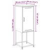 vidaXL Szafka, biała, 36x39x107 cm, stal