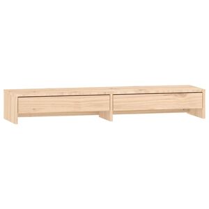 vidaXL Podstawka na monitor, 100x27x15 cm, lite drewno sosnowe