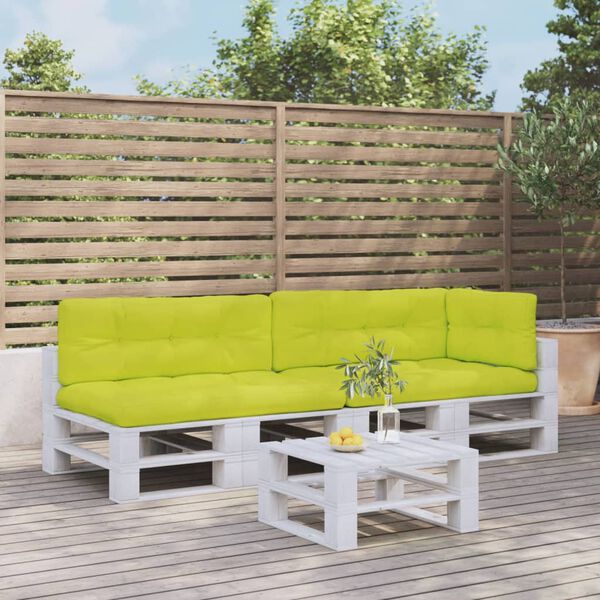 vidaXL Poduszki na palety, 5 szt., jasnozielone, tkanina