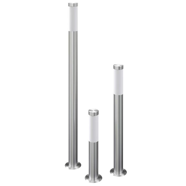 vidaXL Zestaw lamp ogrodowych, 3-cz., wodoszczelny, stal nierdzewna