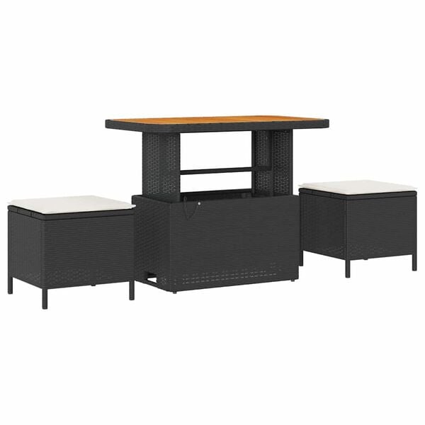 vidaXL Zestaw Sof na Ogr&oacute;d 13 pcs Czarny polirattan