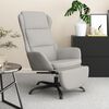 vidaXL Fotel z podn&oacute;żkiem, jasnoszary, obity mikrofibrą