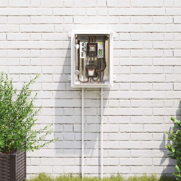 vidaXL Szafka sterownicza Szary 30 x 16,5 x 40 cm Plastik ABS