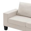 vidaXL 2-osobowa sofa, kremowa, tapicerowana tkaniną