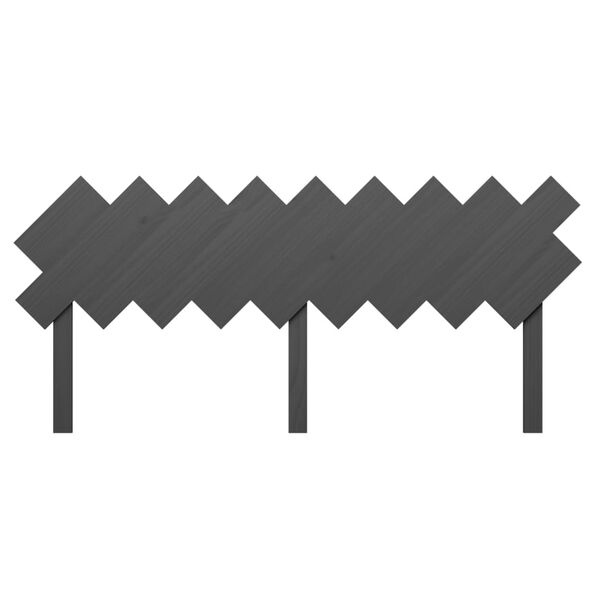 vidaXL Wezgłowie ł&oacute;żka, szary, 178x3x80,5 cm, lite drewno sosnowe