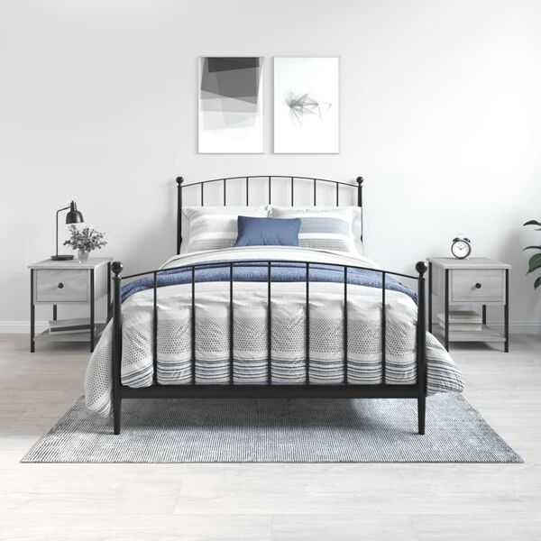 vidaXL Stoliki nocne, 2 szt., szary dąb sonoma, 34x35,5x45 cm