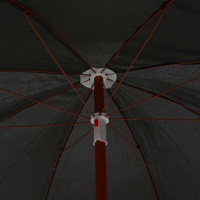 vidaXL Parasol na stalowym słupku, 240 cm, antracytowy