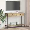 vidaXL Konsola z szufladą Dąb rzemieślniczy 100 x 34,5 x 75 cm
