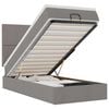 vidaXL Ł&oacute;żko otomana z materacem i LED, taupe, 90x200 cm, tkanina