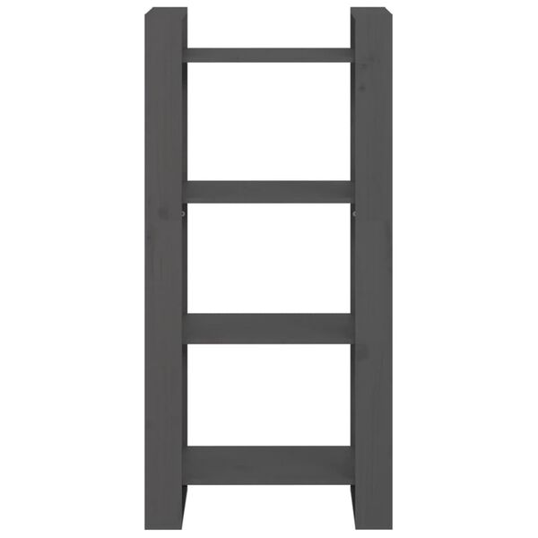 vidaXL Regał na książki/przegroda, szary, 60x35x125 cm, sosnowy