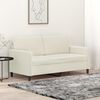 vidaXL Sofa 2-osobowa, kremowy, 140 cm, tapicerowana aksamitem