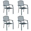 vidaXL Krzesło Ogrodowe 4 pcs Antracyt 56 x 65 x 89 cm Stal