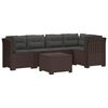 vidaXL 5-osobowa sofa ogrodowa z poduszkami w stylu rattanowym PP