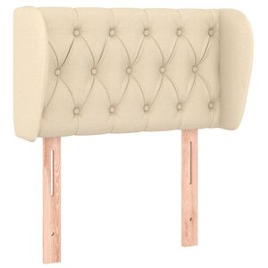 vidaXL Zagł&oacute;wek uszak, kremowy, 83x23x78/88 cm, tkanina