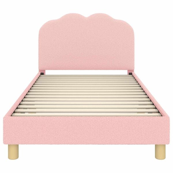 vidaXL Ł&oacute;żko Dziecięce z Ramą i Zagł&oacute;wkiem R&oacute;żowy 80 x 200 cm