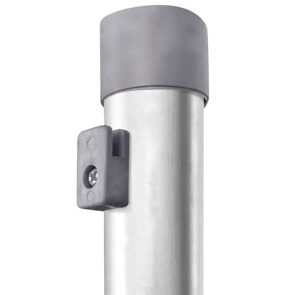 vidaXL Słupki ogrodzeniowe 15 szt, srebrne, 120 cm, stal galwanizowana