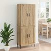 vidaXL Highboard Dąb rzemieślniczy 69,5 x 34 x 180 cm