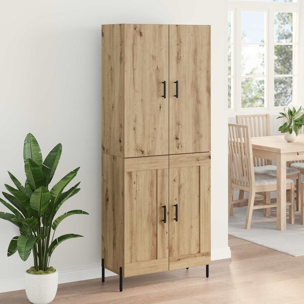 vidaXL Highboard Dąb rzemieślniczy 69,5 x 34 x 180 cm