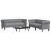 vidaXL Sofa do salonu 2 pcs Jasnoszary tkanina