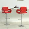 vidaXL Stołki barowe, 2 szt., czerwone, sztuczna sk&oacute;ra