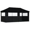 vidaXL Namiot imprezowy typu pop-up z 3 ściankami, czarny