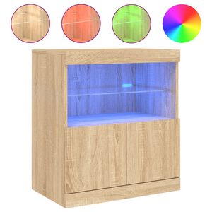 vidaXL Szafka z oświetleniem LED, dąb sonoma, 60x37x67 cm