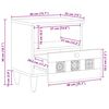 vidaXL Szafka Nocna Naturalny 40 x 33 x 46 cm Drewno z mango