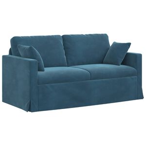 vidaXL Sofa Niebieski 158 x 78 x 80 cm Aksamit