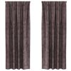 vidaXL Zasłony z weluru z zasłonami 2 pcs Brązowy 245 x 140 cm Aksamit