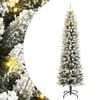 vidaXL Sztuczna choinka, ośnieżona, 300 lampek LED, 210 cm