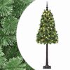 vidaXL Sztuczna choinka na zawiasach z bombkami 120 cm 150 LED
