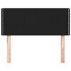 vidaXL Zagł&oacute;wek do ł&oacute;żka, czarny, 90x5x78/88 cm, tkanina