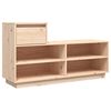 vidaXL Szafka na buty, 110x34x61 cm, lite drewno sosnowe