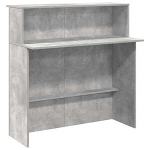vidaXL Biurko recepcyjne betonowe szare 100x50x103,5 cm drewno klejone