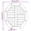 vidaXL Blat stołu, lite drewno tekowe, okrągły, 2,5 cm, 50 cm