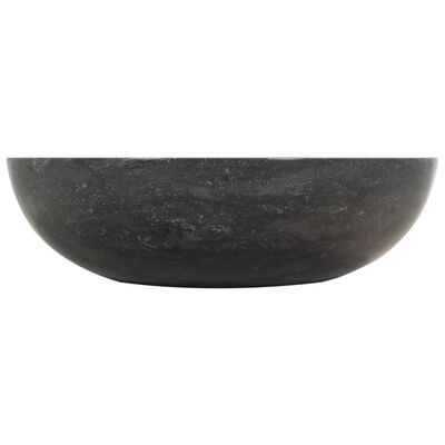 vidaXL Umywalka, 40 x 12 cm, marmurowa, czarna