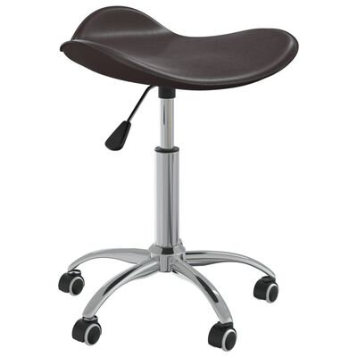 vidaXL Obrotowe krzesła stołowe, 6 szt., brązowe, sztuczna skóra
