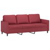 vidaXL 3-osobowa sofa, winna czerwień, 180 cm, sztuczna sk&oacute;ra