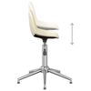 vidaXL Obrotowe krzesło stołowe, kremowe, tapicerowane tkaniną