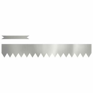 vidaXL Krawężnik do trawnika 10 szt. 100 x 0,05 x 15 cm Srebrny