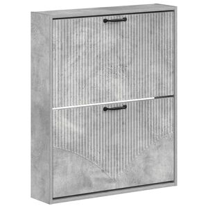 vidaXL Wisząca szafka na buty HOORN 71 x 17 x 86 cm Betonowy szary