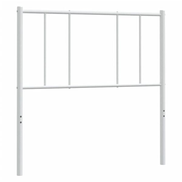 vidaXL Metalowe wymienne wezgłowie, białe, 90 cm