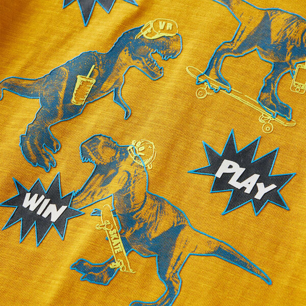 Koszulka dziecięca z długimi rękawami, ochra, 116