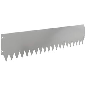 vidaXL Krawężnik do trawnika 10 pcs 103 x 25 cm Stal srebrny