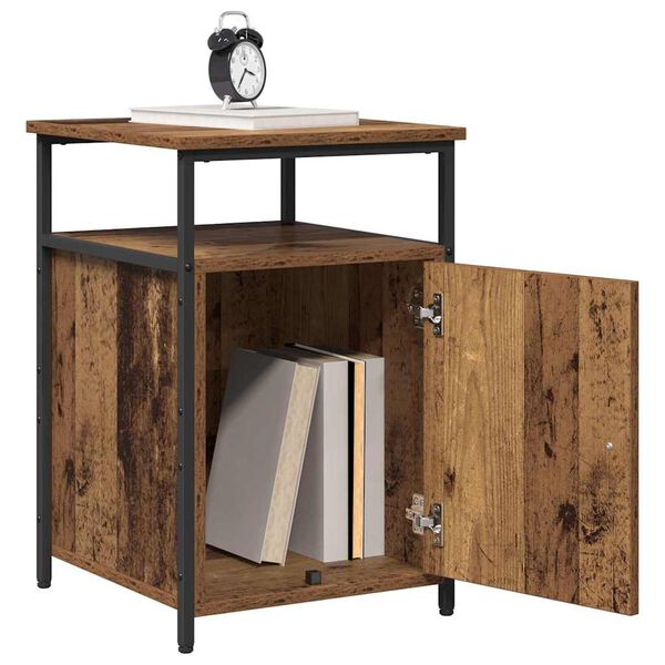 vidaXL Szafka Nocna Stare drewno Materiał drewnopochodny