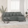 vidaXL 3-osobowa sofa z podn&oacute;żkiem, ciemnoszary, 180 cm, tkaniną