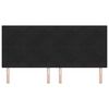 vidaXL Zagł&oacute;wek Z zagł&oacute;wkiem Czarny 200 cm Sk&oacute;ra ekologiczna
