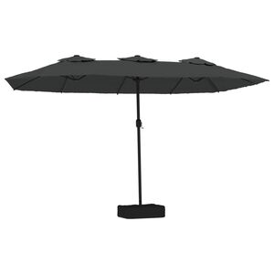 vidaXL Podw&oacute;jny parasol ogrodowy, antracytowy, 449x265 cm