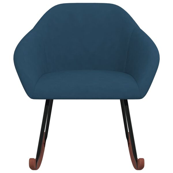 vidaXL Fotel bujany, niebieski, tapicerowany tkaniną